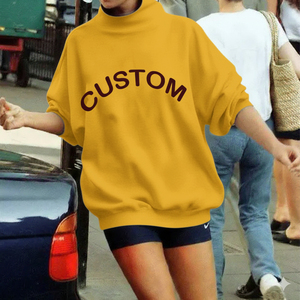 เสื้อพูลโอเวอร์โอเวอร์ไซส์ แขนยาว ปักลาย สตรีทแวร์ ผ้าฟลีซ ระบายอากาศ คอกลม ผ้าฝ้าย สไตล์ลำลอง สำหรับฤดูหนาว พิมพ์โลโก้ตามสั่ง - Product Image 4