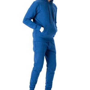 Sweat à capuche pour homme, manches longues, cordon de serrage réglable, coupe ample, poches en polaire, couleur unie, polyester/coton, respirant - Product Image 3