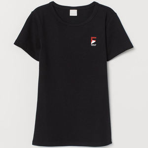 Meilleur design T-shirt à manches noires à capuchon T-shirt grande taille décontracté Spandex Textile doux col rond en mousseline de soie pour les femmes T-shirt personnalisé uni - Product Image 4