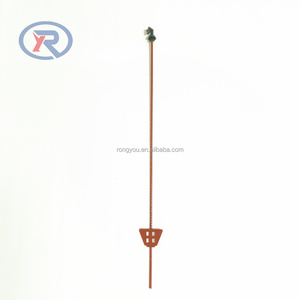 Poteau en acier à ressort en métal de clôture électrique de 110 cm en gros avec isolant en plastique - Product Image 3