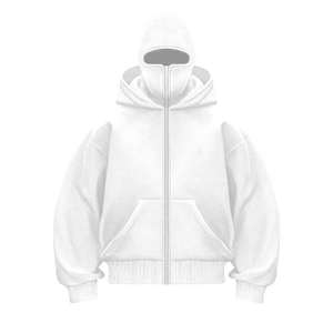 Sudaderas con capucha de algodón 100% para hombre, Sudadera con capucha de diseño y color personalizado para hombre, ropa deportiva al aire libre de dos piezas, Sudadera con capucha con cubierta de cara completa. - Product Image 4