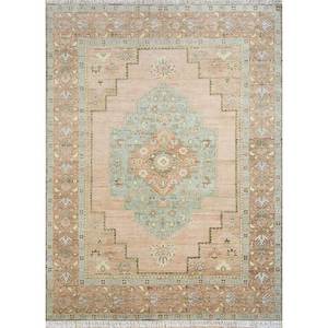 พรมขนสัตว์ถักมือขนาดใหญ่ลายเมดัลเลียนสีเบจและสีน้ำตาล ยี่ห้อซาวานา สำหรับตกแต่งห้องนั่งเล่นวัยรุ่น ใช้ในบ้าน-Lca-621 - Product Image 1