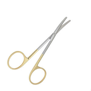 Tijeras quirúrgicas profesionales Super Cut Curved Half Gold Patrón delicado Blunt 150 mm 4,5 pulgadas Tijera médica - Product Image 2