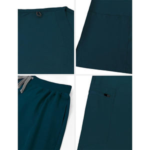 Uniforme Médico al por Mayor para Enfermeras, Manga Corta, Cuello en V, Transpirable, de Secado Rápido, para Médicos y Enfermeras - Product Image 4