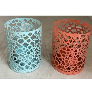 Multi Color Metal Votive Candle Holders in Round Shape for Weddings & Christmas Tabletop Lights Decor Candle Votive - Product Image 2
