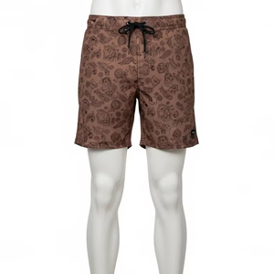 Quick Dry Polyester <b>Swim</b> Trunks Removable <b>Padding</b> Elastic Waistband Comfort Fit Digital Print Beach Swimwear Shorts for Home Use - Product Image 1