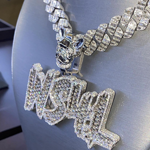 Pendentif Hip Hop personnalisé en diamant de haute qualité pendentif en argent sterling 925 - Product Image 1