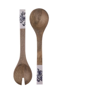 Meilleure vente à la main prix de gros serveur de salade de mariage en bois argenté brillant lot de 2 pour la maison hôtels et restaurants - Product Image 5