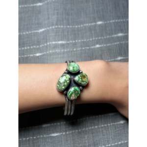 Bobby Johnson Sonoran Gold Turquoise & Sterling <b>Silver</b> Fashion <b>Cuff</b> <b>Bracelet</b> - Product Image 5