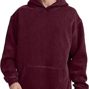 Sudaderas con capucha informales de invierno para hombre, ropa de moda de Color sólido, sudaderas con capucha de secado rápido de lana de algodón 100% - Product Image 1