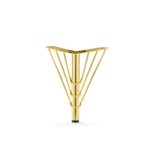 Pata de muebles de Metal curvo chapado en oro de 15cm duradera, longitud de ala de 12,5 cm para sofá, sillón, comedor, cocina y mesas de Hotel - Product Image 1