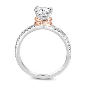 Jeulia Sterling <b>Silver</b> <b>Cross</b> Moissanite Engagement <b>Ring</b> Princess Cut Romantic Fine Jewelry - Product Image 1