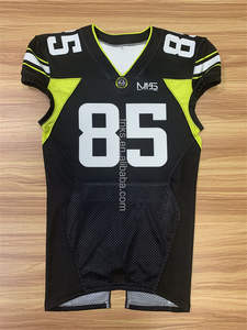 Logo personnalisé uniforme de football américain haute qualité 100% polyester respirant maillot à manches courtes grande taille caractéristique pour l'été - Product Image 5