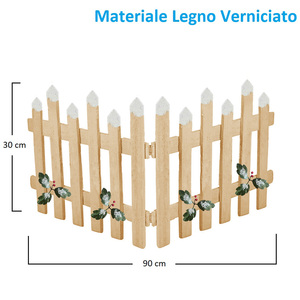90x30 cm legno naturale legno bianco rosso recinto albero di natale agrifoglio decorazioni natalizie - Product Image 2