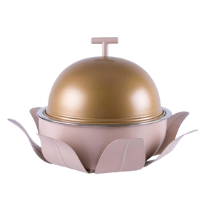 หม้อเสริฟอาหารสำหรับใส่ข้าวและจานหม้อปรุงอาหารสำเร็จรูปสีเงินทันสมัยอุปกรณ์รับประทานอาหารสำหรับงานแต่งงานหม้ออาหาร - Product Image 2