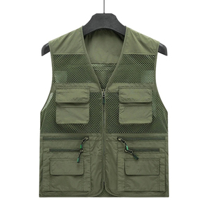 เสื้อกั๊กยุทธวิธีแบบปรับได้ ระบายอากาศได้ดี แบบโมดูลาร์ น้ำหนักเบา ผลิตจากผ้าคอร์ดูร่า สำหรับผู้ใหญ่ ใช้สำหรับฝึกซ้อม พร้อมกระเป๋าอุปกรณ์ยุทธวิธีสำหรับผู้ชาย - Product Image 1