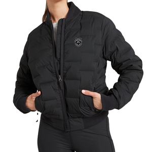 Chaqueta Bomber de Satén Tejido Crudo con Logotipo Personalizado para Mujer, con Bordado, Colores Sólidos, Transpirable e Impermeable para Chicas - Product Image 1