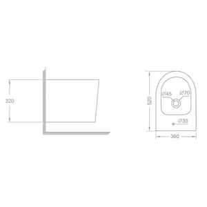 Bidet in Ceramica Rotondo da Parete BERNA - Product Image 4