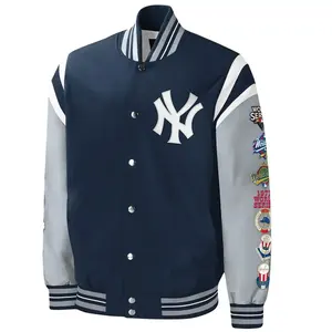 Unisex Letter Type Lederen Mouwen Mannen Letterman Jas Custom Logo Ontwerp Letterman Jas Mode Letterman Jas Voor Jongens