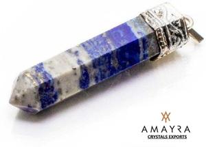 Pendentif Chakra Pierres Précieuses Collier en Agate Crayon Lapis Lazuli Pierre Semi-Précieuse Artisanat Vente en Ligne Cristaux Amayra Exportations Indiennes - Product Image 5