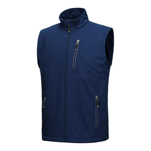 Chaleco sin mangas Softshell para hombre de calidad superior, chaqueta impermeable para trabajo al aire libre con cremallera 1/4, chaleco de Golf de rendimiento - Product Image 2
