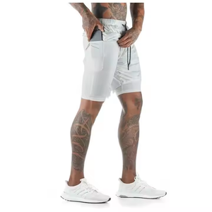 Pantalones cortos de fitness transpirables de talla grande de dos capas con patrón 3D personalizable al por mayor - Product Image 3