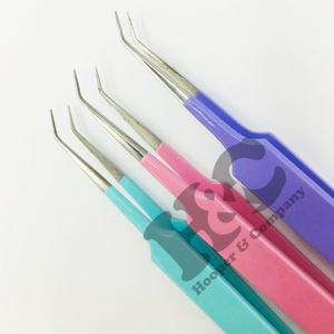 Hot Picks Pinzas para pestañas postizas Logo Fan Pinzas para extensiones de pestañas Volumen de acero inoxidable Pinzas para pestañas Visón sostenible - Product Image 5