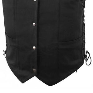 Chaleco de cuero de motocicleta de alta calidad a bajo precio, logotipo personalizado, chaleco ligero para hombre, chaleco para hombre, bolsillo 5 dimensiones - Product Image 4