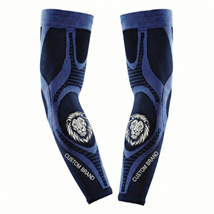 Manchons de bras en tricot hautement élastiques, respirants, avec personnalisation graphique, pour le basketball, le cyclisme et les sports, vente en gros - Product Image 4