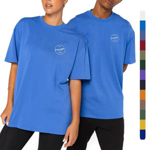 OEM Unisex de alta calidad con diseño de logotipo personalizado de peso pesado 100 _ algodón hombro caído Camiseta holgada gimnasio camiseta Unisex de gran tamaño - Product Image 1