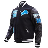 Blouson universitaire élégant et sportif, coupe ajustée, respirant, séchage rapide, en polyester/coton, avec col montant, personnalisable en gros (OEM/ODM)