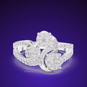 Cristales de Gaia Jewels 10K Moissanite/CVD Lab Grown 14K/18K/22K/925 Anillos de diamantes de plata - Product Image 5