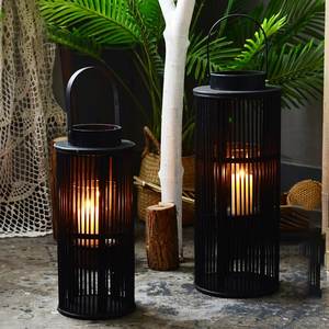 Porte-bougie en bois artisanal vintage unique, lanterne de luxe, décoration d'intérieur, décoration de table, mariage, Pâques, couleurs personnalisées - Product Image 5