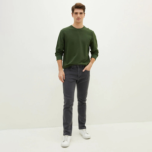 Sweat-shirt respirant à séchage rapide de haute qualité pour hommes nouvelle mode solide pull épais uni imprimé de logo personnalisé XS 3XL hiver - Product Image 4