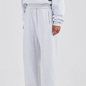 Haute qualité personnalisé gris chiné femmes survêtement 2 pièces ensemble à capuche et survêtement ensemble pantalons de survêtement Streetwear Gym survêtement pour les femmes - Product Image 6