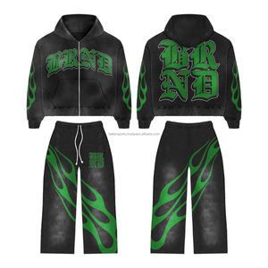 2025 nouveau survêtement personnalisé à manches longues en gros français éponge lettre impression survêtement 2 pièces survêtement ensemble femmes survêtements à vendre - Product Image 1