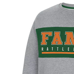 High Quality Customized Embroidery Printing <b>Men</b> & Women Wear University/college Green <b>Orange</b> Sweatshirt - Product Image 3