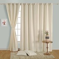 Rideaux occultants 100 % coton ignifuges personnalisables avec œillets en corde tissée classiques pour hôtels, ensemble de 7 pieds de largeur, 116 cm x 213 cm