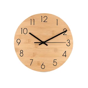 Orologio da Parete in Bambù Personalizzato Tiwel, Prodotto Unico e Elegante per Merchandising - Product Image 1