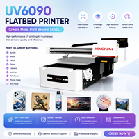 Mesin Printer UV Flatbed 6090 A1 dengan Pencetakan Tinta Putih Varnish 3D Embossed untuk Produk Kustom Premium