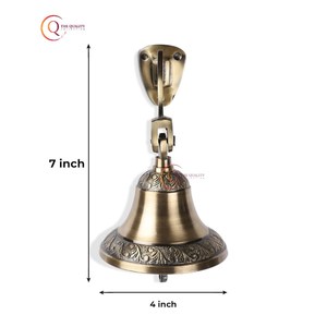 Campanas de Metal hechas a mano antiguas, campanas de Navidad decorativas únicas en estilo Vintage, decoración de Hotel para el hogar de buena calidad en gran oferta - Product Image 4