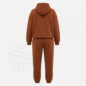 Survêtement décontracté pour femme, col montant, hiver, service personnalisé, 100% coton, polaire, chaud, doux, athlétique, jogging, tenue de sport - Product Image 2