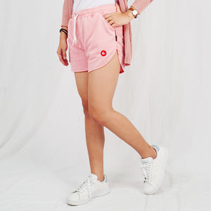 Short de sport décontracté pour femme 100% coton Mini longueur avec élastique taille moyenne respirant motif solide pantalon court - Product Image 2