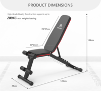 Machine de musculation multifonctionnelle pour extensions et flexions des jambes, banc de musculation inclinable et déclinable avec extension et flexion des jambes