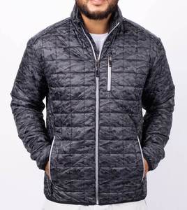 Chaqueta acolchada ligera para hombre para ropa de invierno para clima frío con cuello alto con cierre completo de cremallera Logo chaqueta acolchada para hombre - Product Image 4