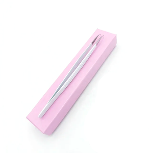 Pince à cils rose pince à cils en acier inoxydable bleue noire personnalisée pince à cils pince à cils logo personnalisé - Product Image 5