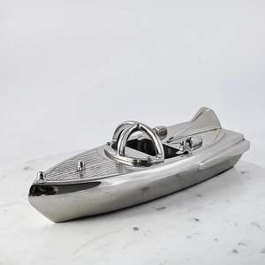 Décoration de table de salon, objet décoratif, voilier, artisanat en métal, élégant, aluminium, poli brillant, décoration intérieure de bateau - Product Image 6