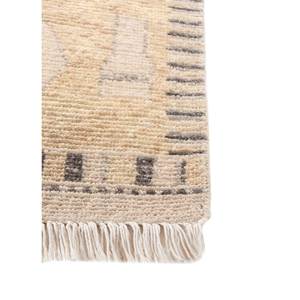 พรมขนสัตว์ถักมือสีเบจน้ำตาล รุ่น AKWL-1809 ลายเรขาคณิต พรมปูพื้นห้องนั่งเล่นขนาดใหญ่ พรมปอกระเจาสำหรับตกแต่งบ้าน - Product Image 4