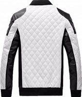 Veste noire en cuir de vache véritable pour homme, coupe ajustée, col montant, fermeture éclair, écologique