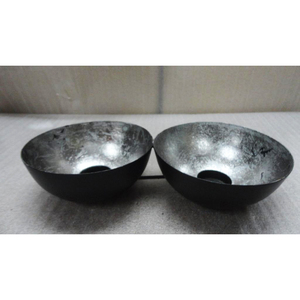 Double Bowl Iron T-light holder Premium Quality Designer T-lite Holder Modern Decorative <b>Tealight</b> <b>Candle</b> Holder - Product Image 1